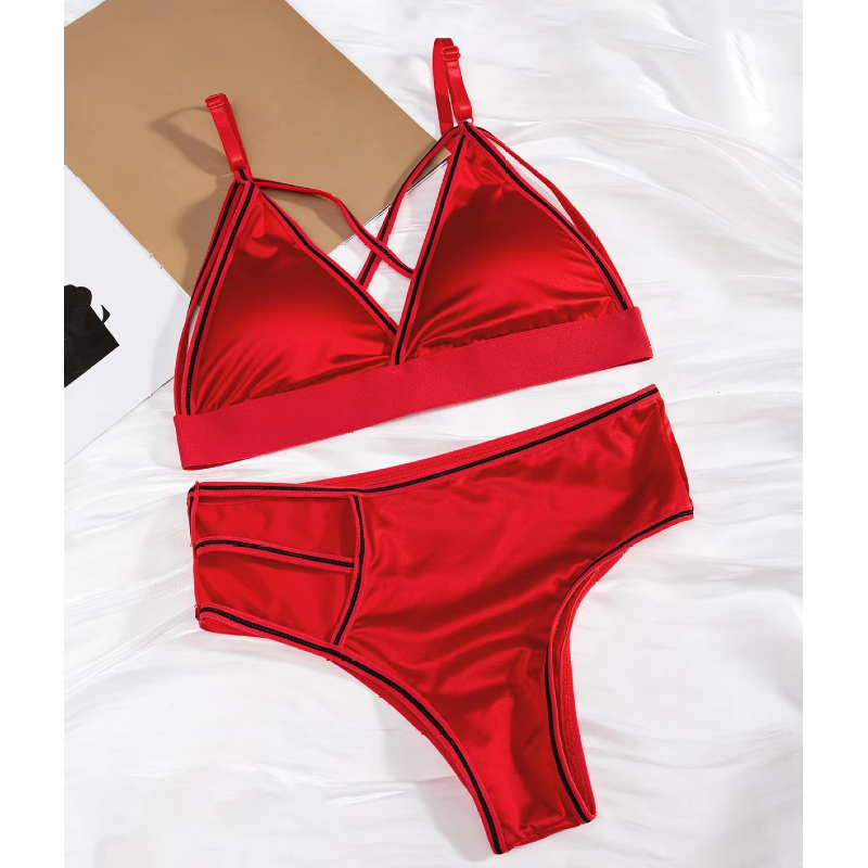 Fancy Thin Padded Bra With Matchign Pant