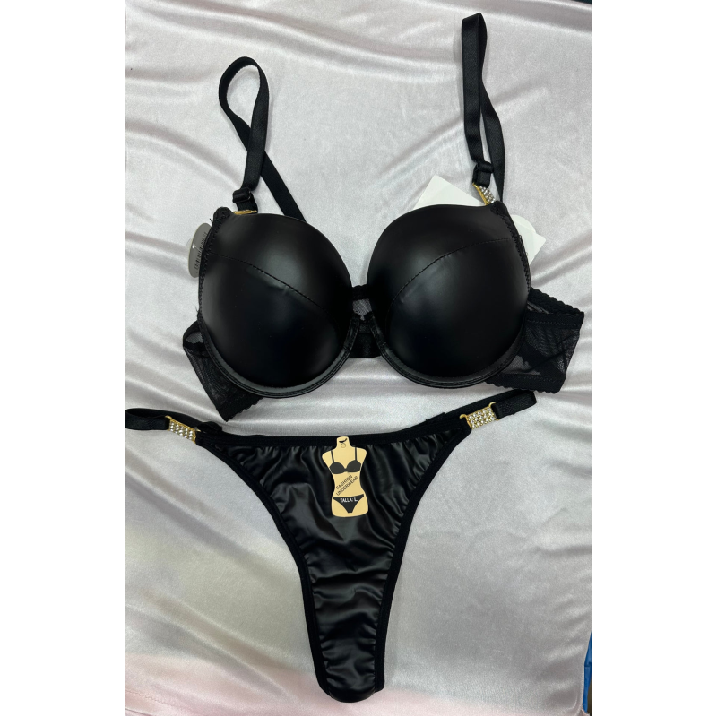Soft Leather Elegant Beauty Bra Set