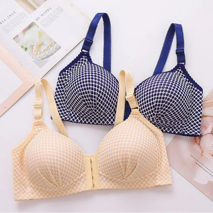 Front Hook Thin Padded Chic Design Bra