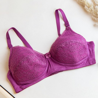 Elegant Flower Pattern Light Padded Non Wired Bra