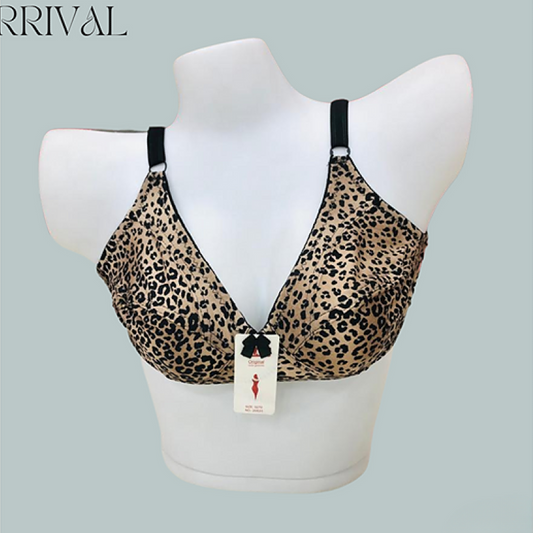 Elegant Fabulous Non Padded Leopard Bra