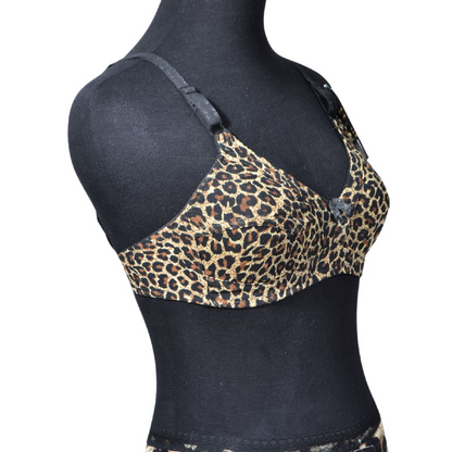 Brown Leopard Print Comfortable  Bra