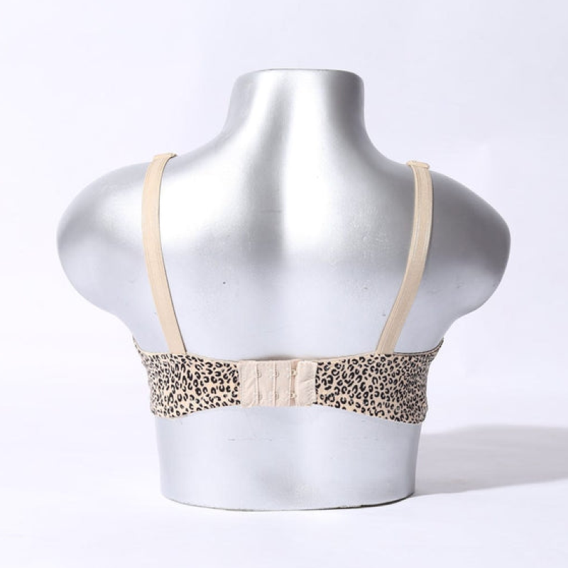 Elegant Soft Leopard Print Bra