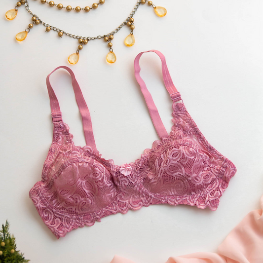 Elegant Thin Pad Non Wire Lace Bra