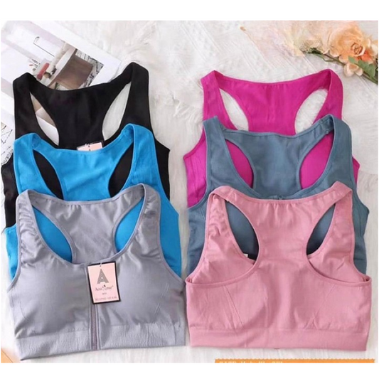 Zipper Style Full Coverage Sports Bra