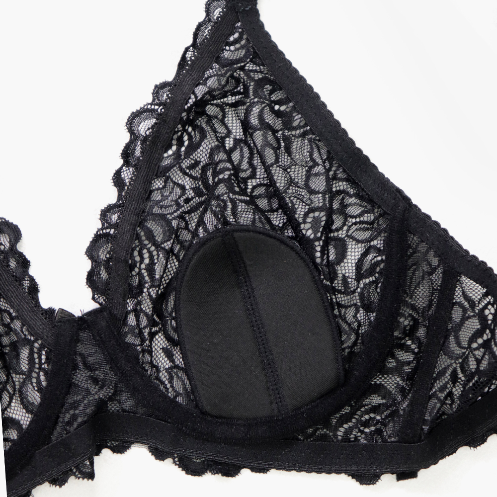 Sensuality Non Padded Lace Trim Bra