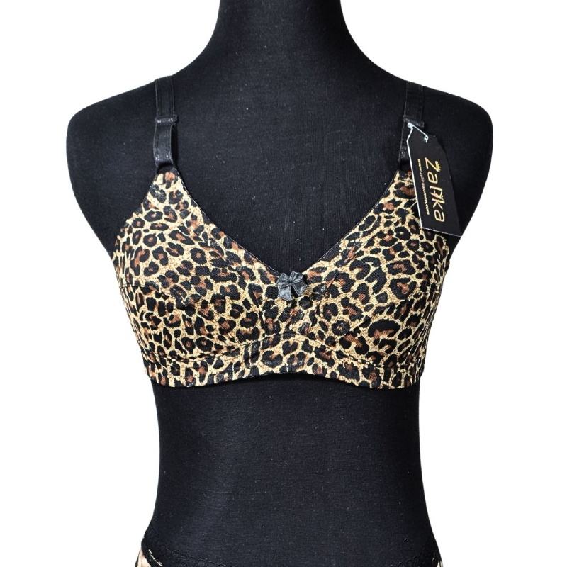 Brown Leopard Print Comfortable  Bra