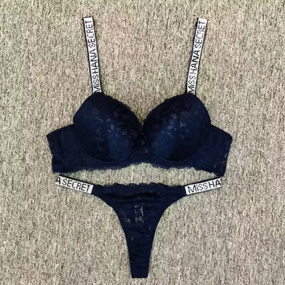 Stylish Double Padded Lace Soft Bra set