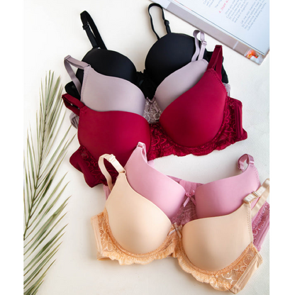 Whisper Lace Design Padded Bra