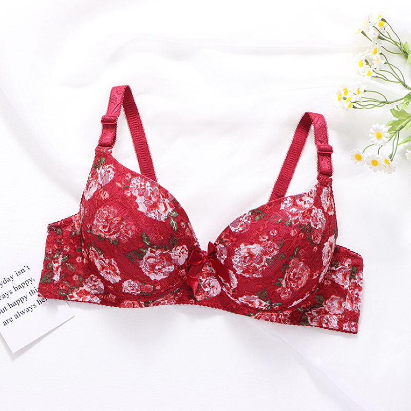 Blossom Comfortable Embrace Style Floral Bra