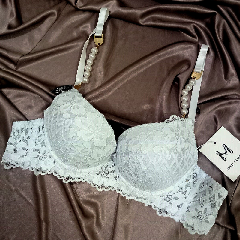 Full Lace Push Up Padded Pearl Design Set