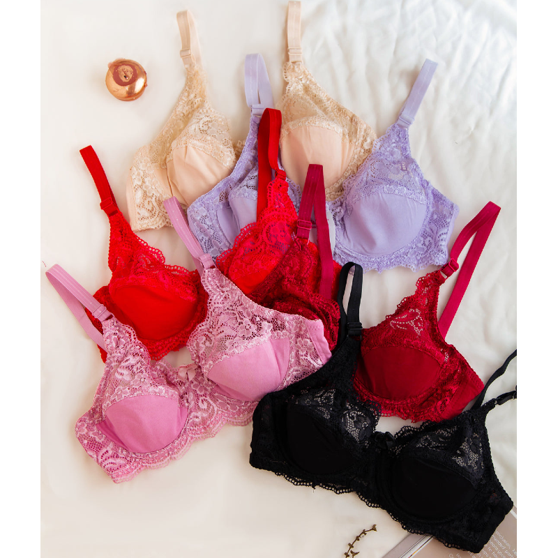 Lace Under Wire Soft Padded Bra Set