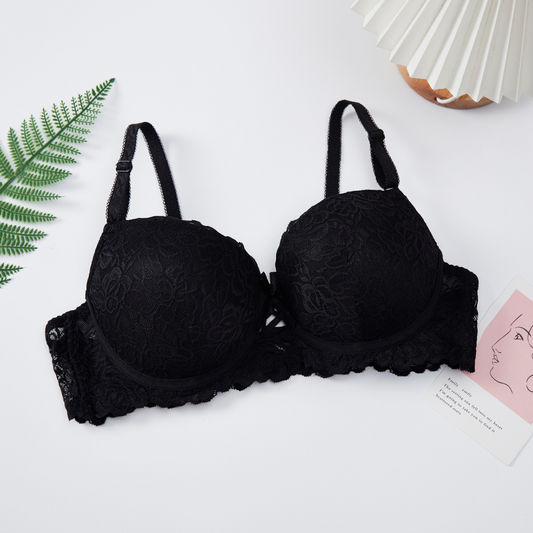 Comfortable Padded Lace Trim Bra