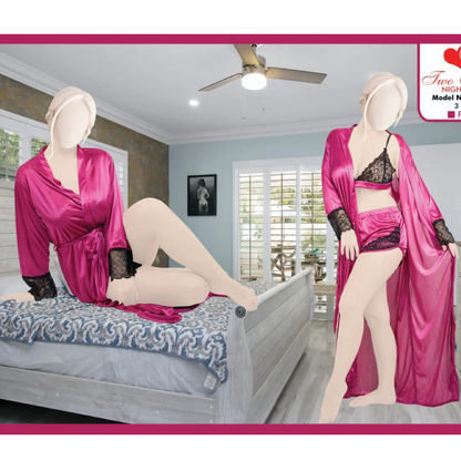 Symphony Lace Design Satin Silk Nightwear