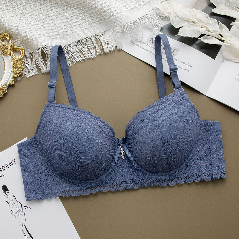 Elegant Soft Lace Trim Padded Bra