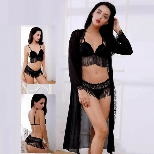 Three piece Through Intimate Nightwear